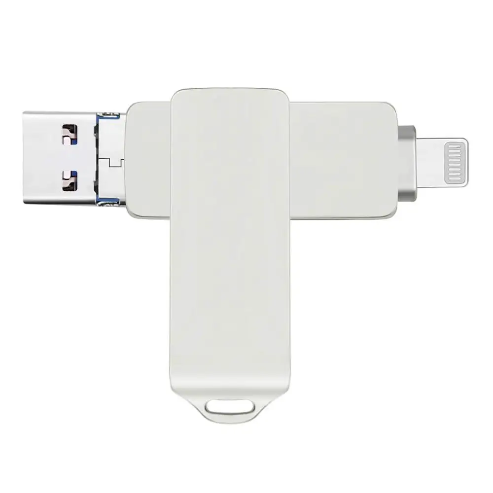 Флеш накопитель USB 128 3 в 1 0 Гб OTG внешний флэш Micro для iPad iOS Android ПК|USB флэш-накопители|