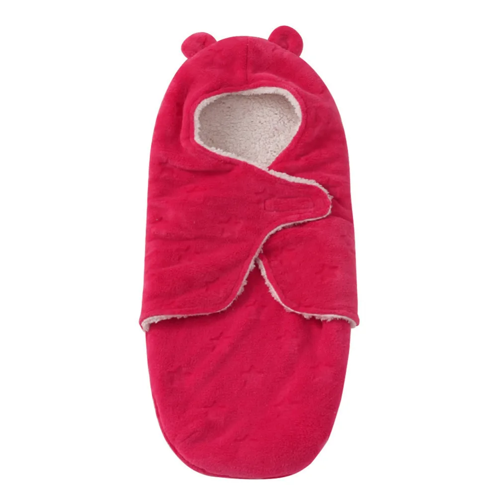 Горячие детские принадлежности спальный мешок розовый пеленка обертывание пушистый удобный детский двухслойный анти-ногами теплый сумка