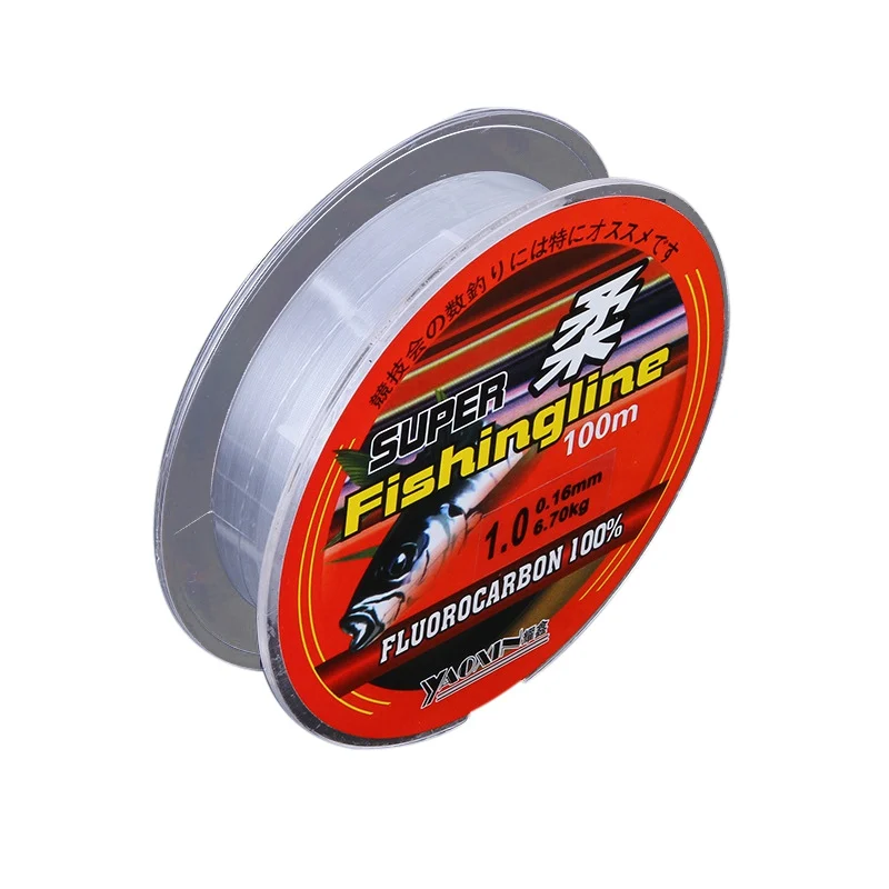 Nieprzezroczysty nylonowy Fluorocarbon Fishing LineBrand Super silny 100 m wędkarski nielniany Multifilament