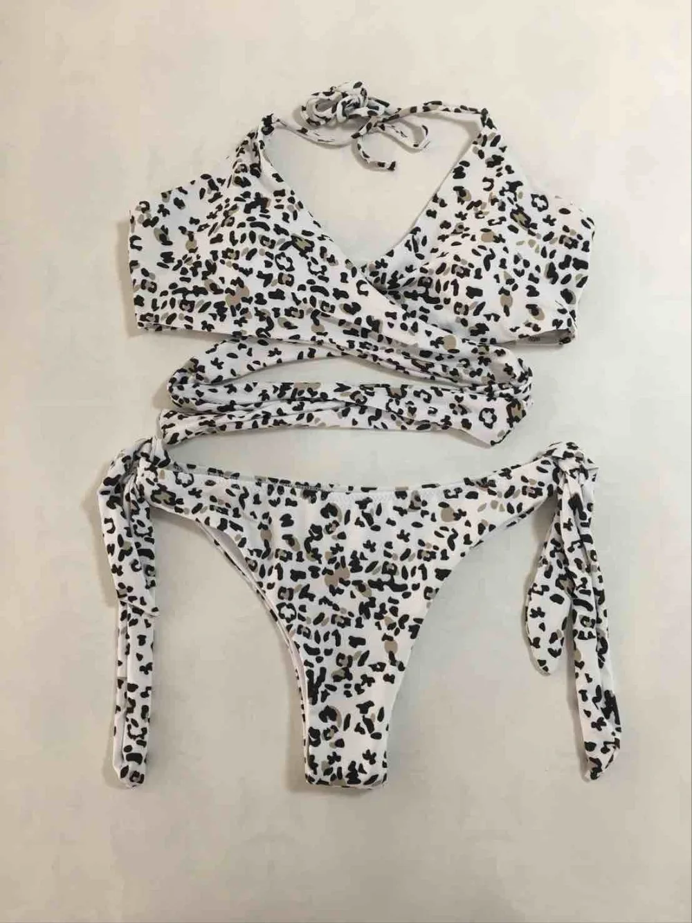 

2017 New Bandage Animal Printed Bikini Set Swimsuit Bathing Suit Swimwear For Women