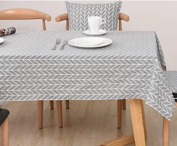 

Variety Geometric Decorative Linen Tablecloth Waterproof Oilproof Thick Rectangular Wedding Dining Table Cover Tea Table Cloth