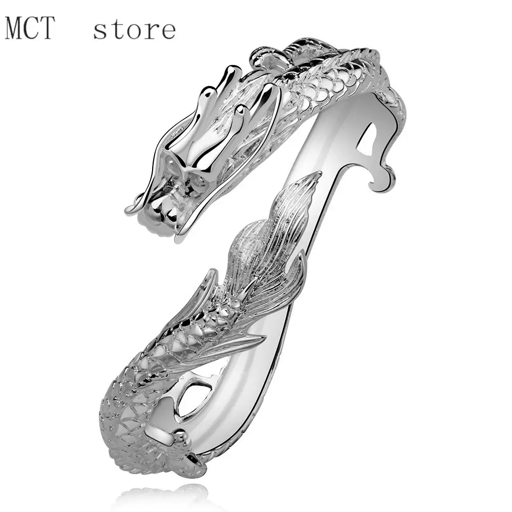 Wholesale B222 SGS 925 Fashion Jewelry Sterling Silver Dragon Bangle For Women Free Shipping | Украшения и аксессуары