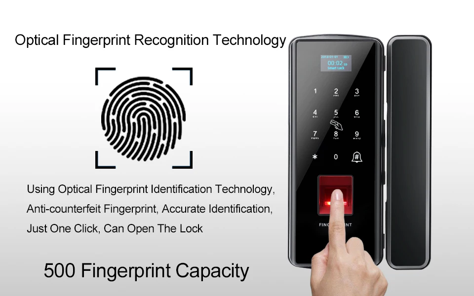 Eseye биометрический умный стеклянный дверной замок, отпечаток пальца, дверной замок, цифровой замок, электронный замок, дистанционное управление, безопасность для офиса