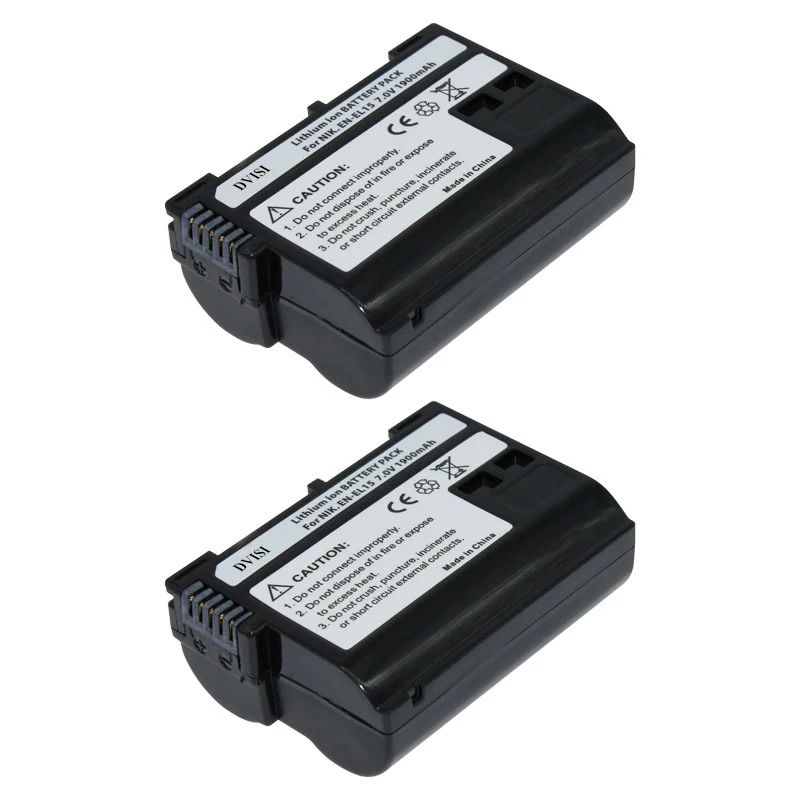 

2Pc/lot EN-EL15 EN EL15 ENEL15 Camera Battery pack For Nikon D600 D610 D600E D800 D800E D810 D7000 D7100 d750 V1 MH-25