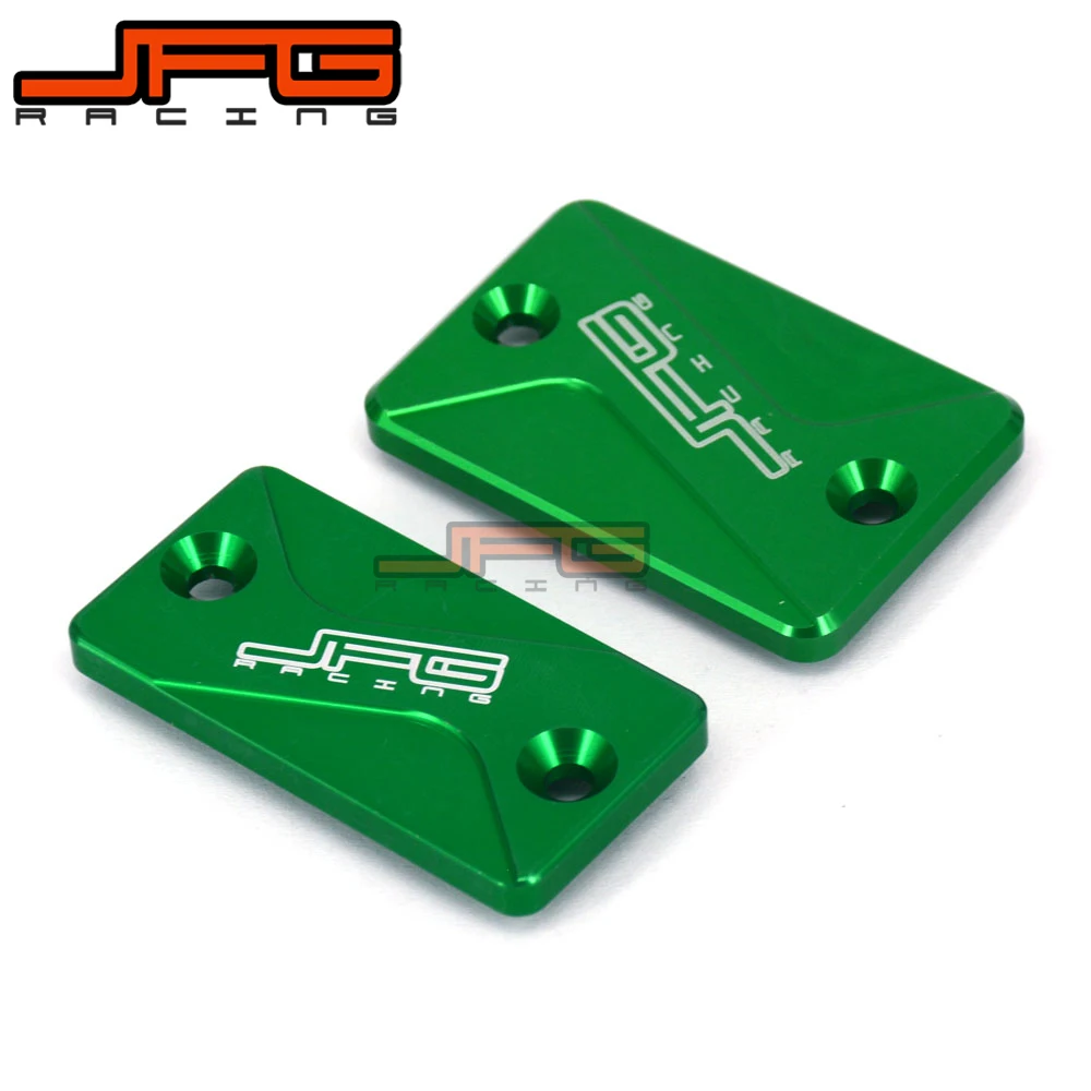 

JFG CNC Alloy Front & Rear Brake Reservoir Fluid Cover For KLX125 D-TRACKER125 10-16 KLX150S 09-13 KLX250/300 93-16 Motorcycle