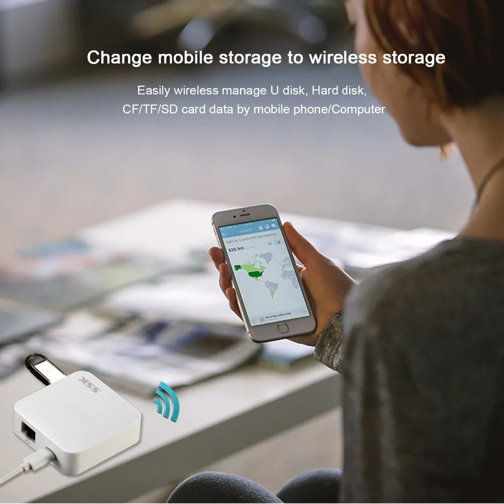 SSK SW001 WiFi External Hard Drive Smart Hard Disk Adapter Personal Cloud Storage Auto Backup Change Hard Drive Personal Cloud SSK SW001 WiFi External Hard Drive Smart Hard Disk Adapter Personal Cloud Storage Auto Backup Change Hard Drive Personal Cloud