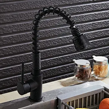 

Kitchen Faucet Black with dot Brass pull out Bathroom Basin Sink Vessel Cold&Hot Mixer Tap Crane,Kitchen Faucet JM2001