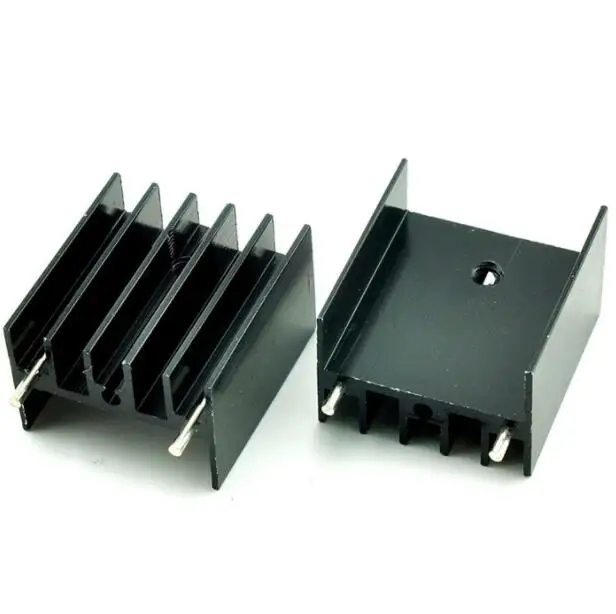 

Free shipping 10pcs 25*23*16MM TO-220 Triode Heat Sink TO220 Transistor Aluminum Radiator Heat Sink With 2Pin