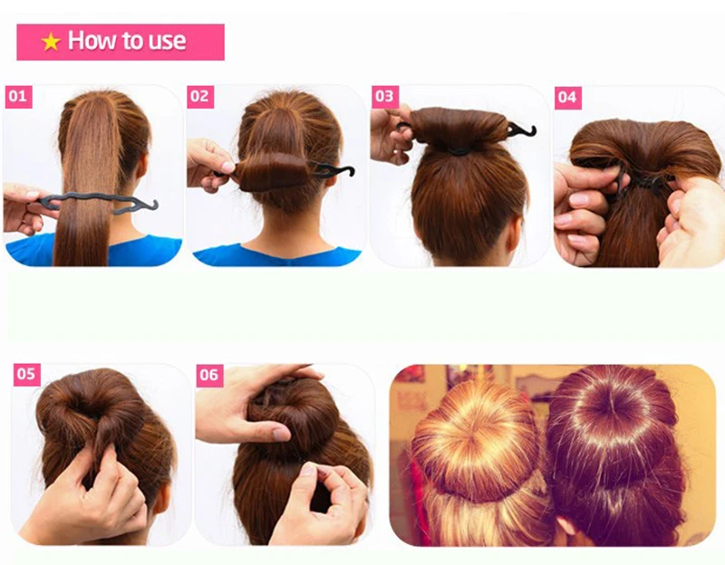 4Pcs Magic Hair Styling Accessories Set Braiders Hair Pin Bun Roller Maker Hair Braiding Twist Curler Styling Tool Hairpin Hold