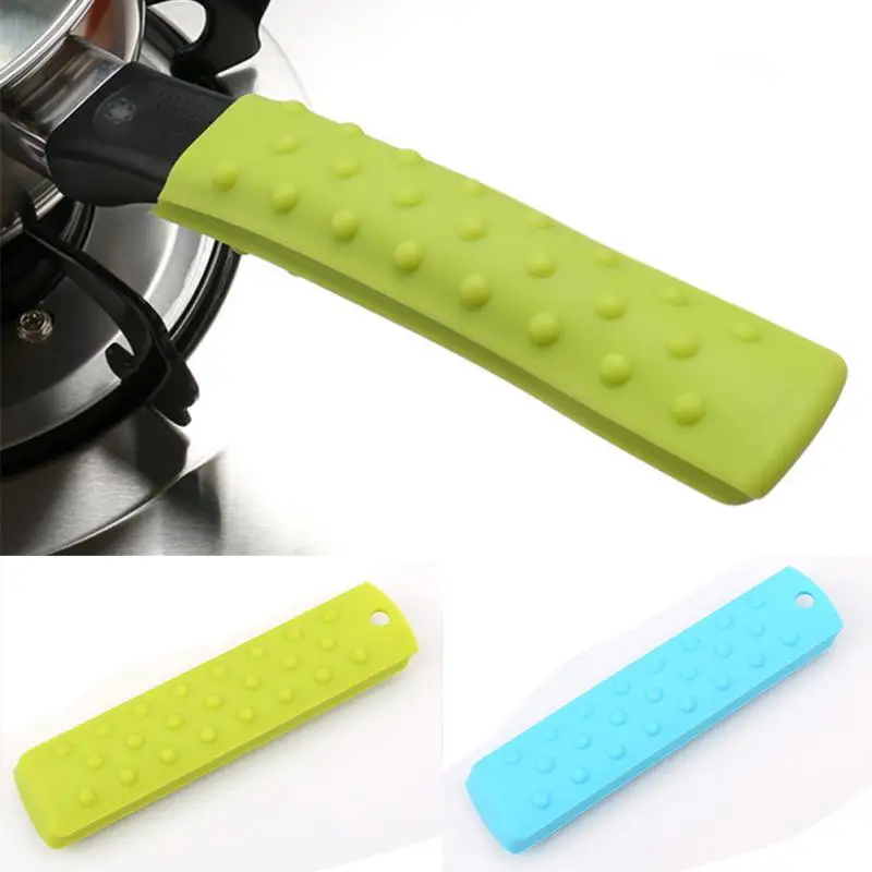 Silicone Pot Pan Handle Mitts Cover Holder Heat Resist Insulation Non