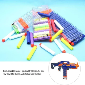 

18 Soft Bullet Clip Replacement Bullet Clip Magazine for Toy