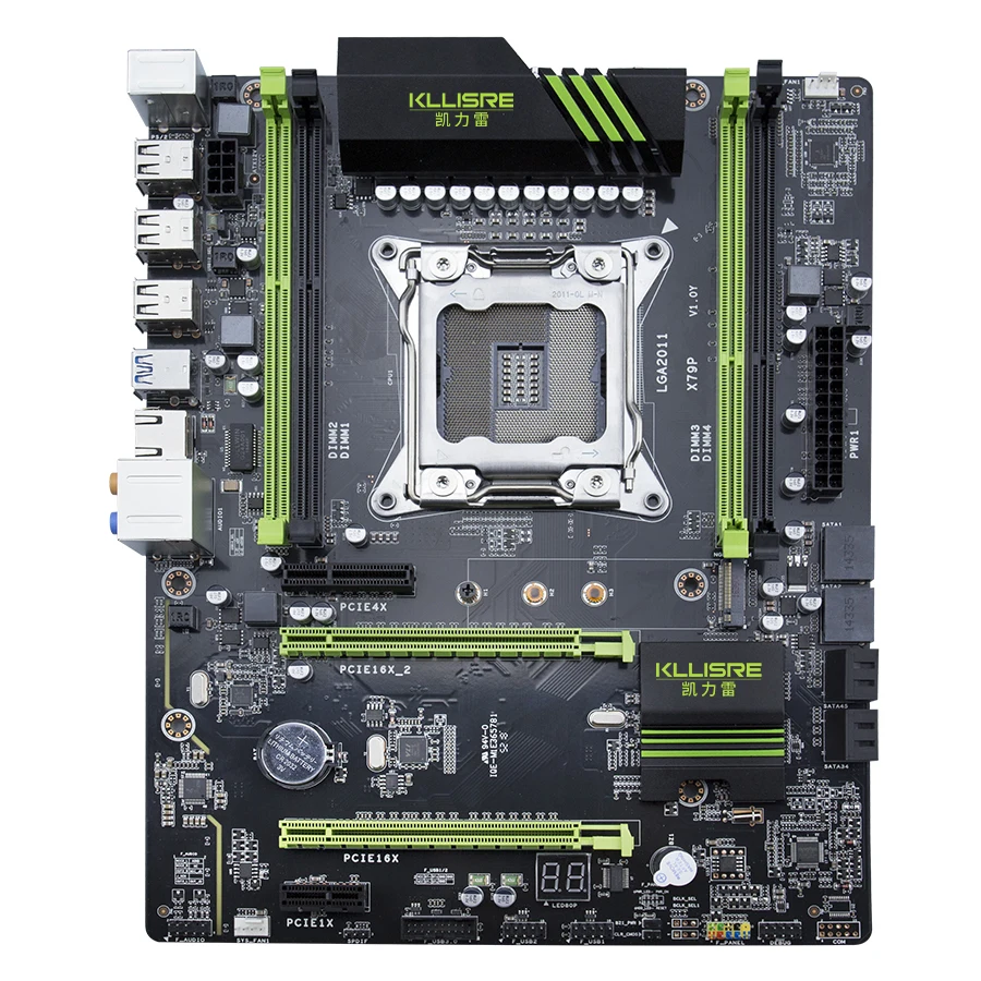 Комплект материнской платы Kllisre X79 с Xeon E5 2620 V2 4x8 ГБ = 32 Гб 1600 МГц DDR3 память ECC Reg ATX USB3.0