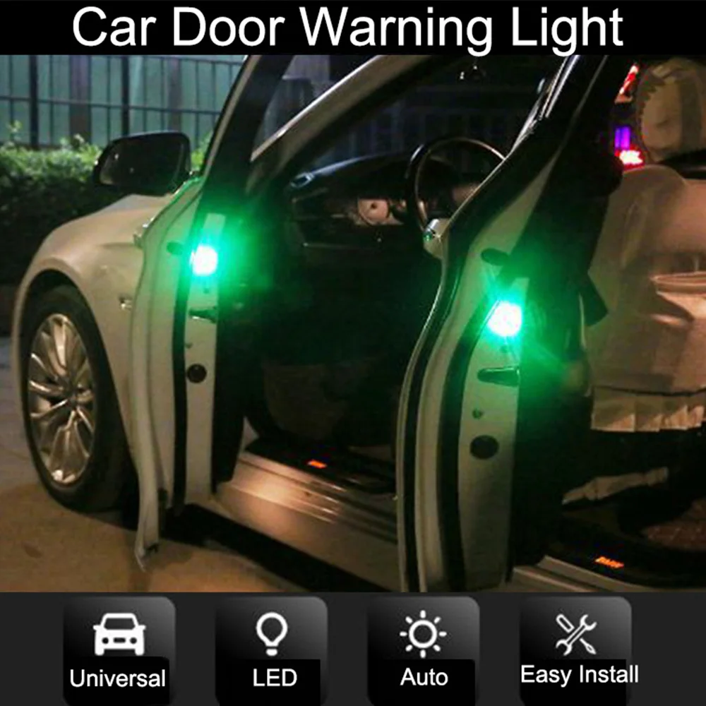 4pcs LED Car Door Lights Warning Anti Collision Magnetic Flashing Lamp Signal lamp red yellow strobe lights auto LED bulb 4pcs LED Car Door Lights Warning Anti Collision Magnetic Flashing Lamp Signal lamp red yellow strobe lights auto LED bulb