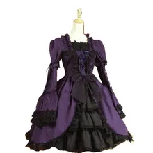 Customer-made Lila Sweet Lolita Dress Short-Sleeves Knee skirt Dress V-919