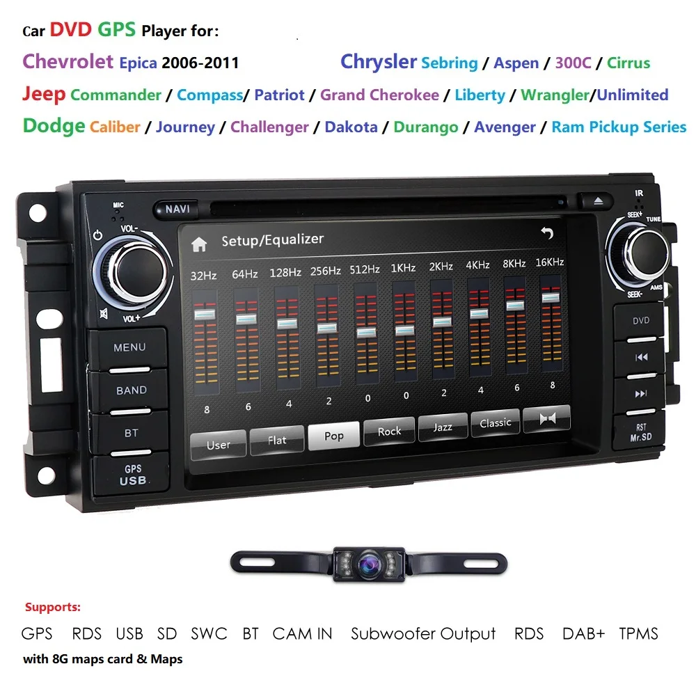 Auto Stereo GPS Navigation DVD Radio for Chrysler 300C Jeep Wrangler