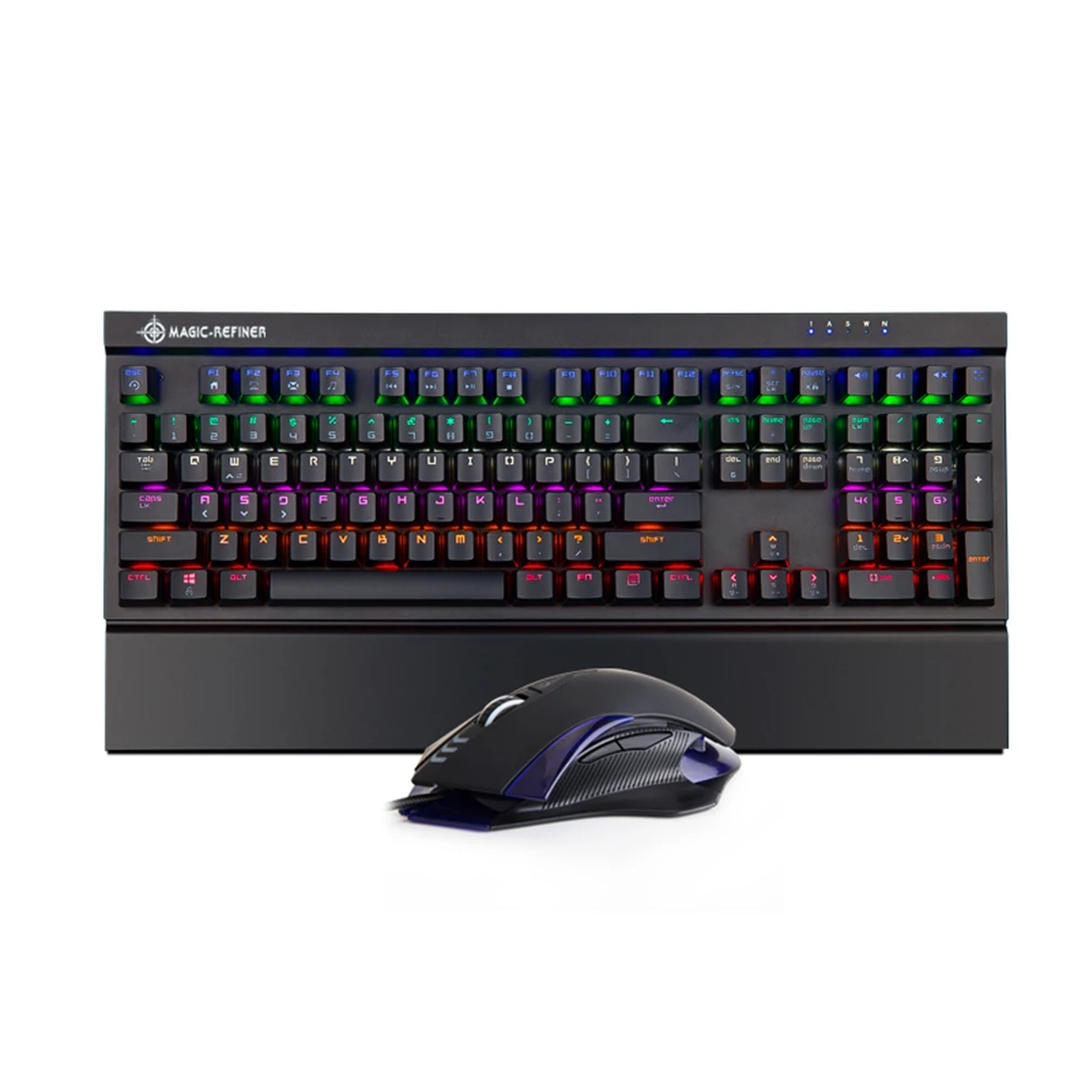 

MK15 108 Keys All Mechanical Keyboard USB Blue Axis Wired Computer Keyboard Electronic Sports Game Keyboard Mouse Set