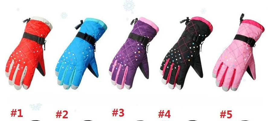SPORTSHUB 1 пара тепловых женских зимних лыжных перчаток для сноуборда, снегохода, мотоцикла, велосипеда, уличных спортивных перчаток SAA0011