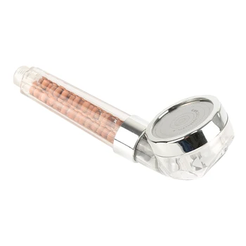 

With Negative Ion Activated Adjustable Shower Bath Filter Head High Pressure Stone Stream Handheld Shower Head