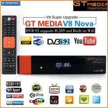 GT Media V8 Nova DVB-S2 Freesat Satellite Receiver H.265 built-in WIFI Support CCcam 7clines PowerVu DRE &Biss key WEB TV,IPTV,