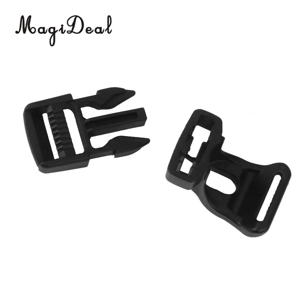 MagiDeal 4pcs Black Nylon Plastic Camping Tent Pole Fixing Split Buckles