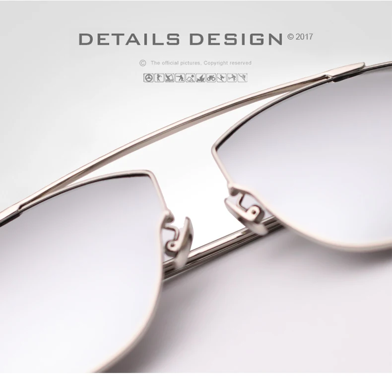 Для женщин поляризованных солнцезащитных очков синий/розовый/Серебристые линзы в золотистой оправе UV400 металлический каркас женские солнцезащитные очки с футляром