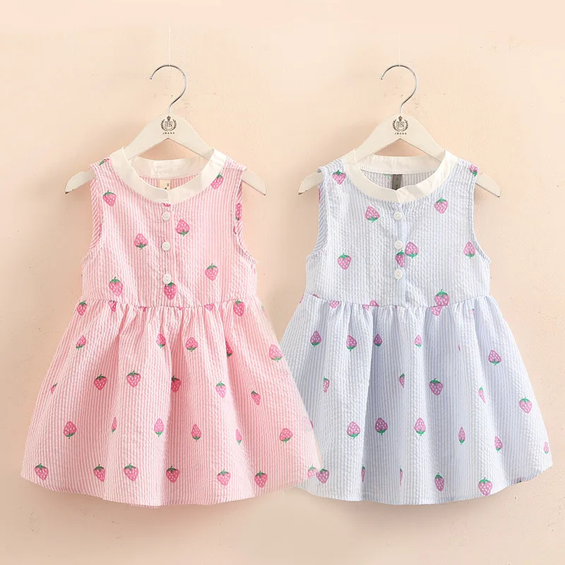 

Girls fashion dress2019 new summer baby girl clothes children kids dresses for girls cotton cartoon sleeveless dress