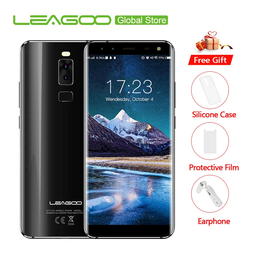 Leagoo S8 18:9 дисплей 5,7 ''HD MT6750T Восьмиядерный Android 7,0 3 ГБ ОЗУ 32 Гб ПЗУ отпечаток пальца 13 МП 4 камеры мобильный телефон