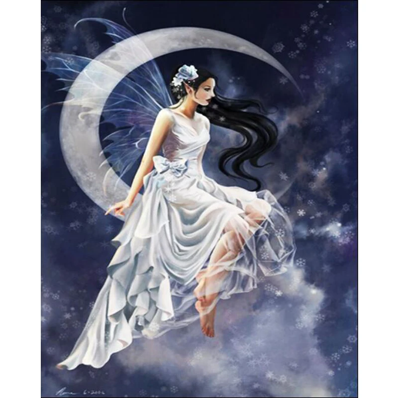 Diy 5D Diamond Painting Moon Girl,Full Diamond Embroidery,5D DIY