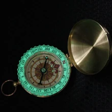 Карманный латунный Открытый Кемпинг пеший Туризм навигационный компас кольцо брелок 1,1
