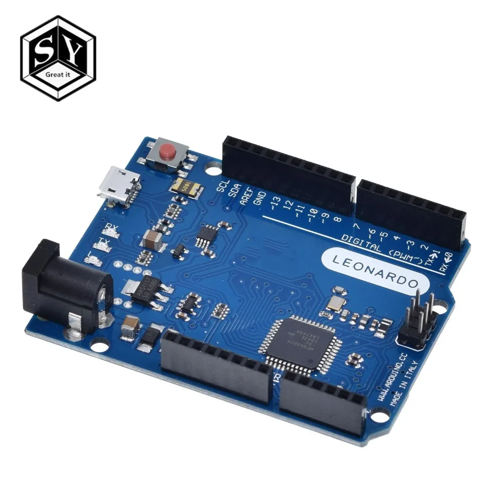 Great IT Leonardo R3 микроконтроллер Atmega32u4 макетная плата с usb-кабелем, совместимый для Arduino DIY стартовый комплект