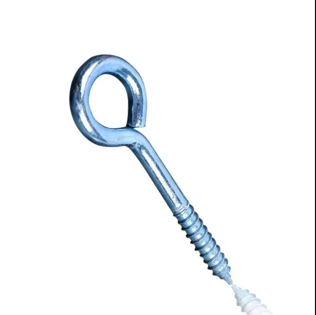 4.7x42mm 10pcs Silver Tone Self Tapping Iron Screw Eye Pin Hand Tighten