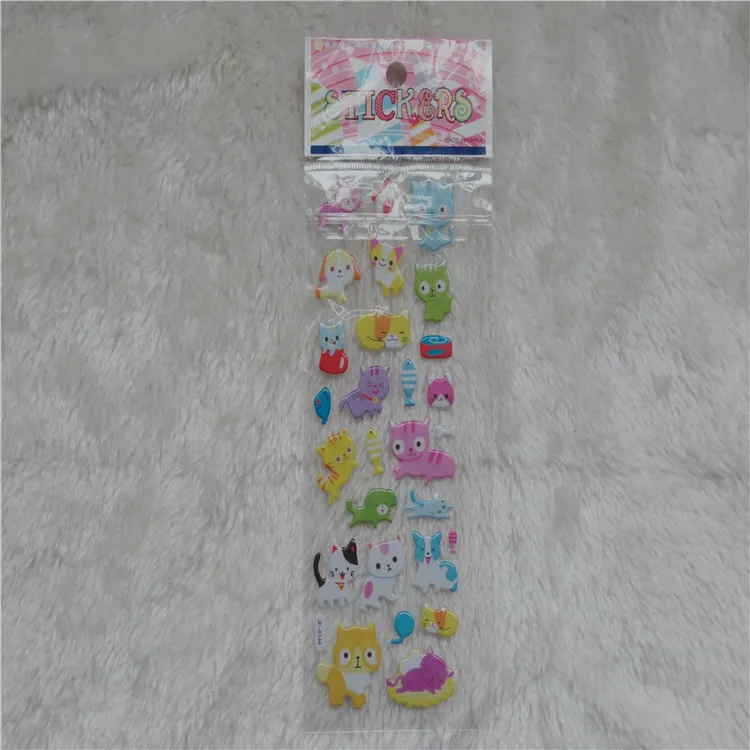 12 листов мультфильм Животные пузырь выпуклые наклейки Kawaii Наклейки с животными Скрапбукинг детские игрушки для альбом для фотографий украшения дневник