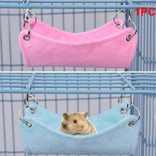 Colgante para hámster transpirable cama Chinchilla jaula con hamaca cama de malla pájaro conejillo de indias cama Mat pequeños animales accesorios jaulas