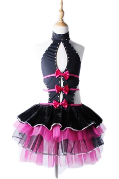 

Girls Latin Dance Dress Costumes For Girl Women Red Dancewear Ballroom Dancing Skirt Latino Vestido Baile Kids New Arrival