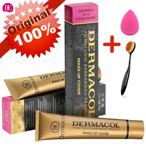 Capa de Maquiagem Dermacol Autêntico Original Corretivo Primer Base Maquiagem Fundação Paleta Contorno Profissional 100% 30g