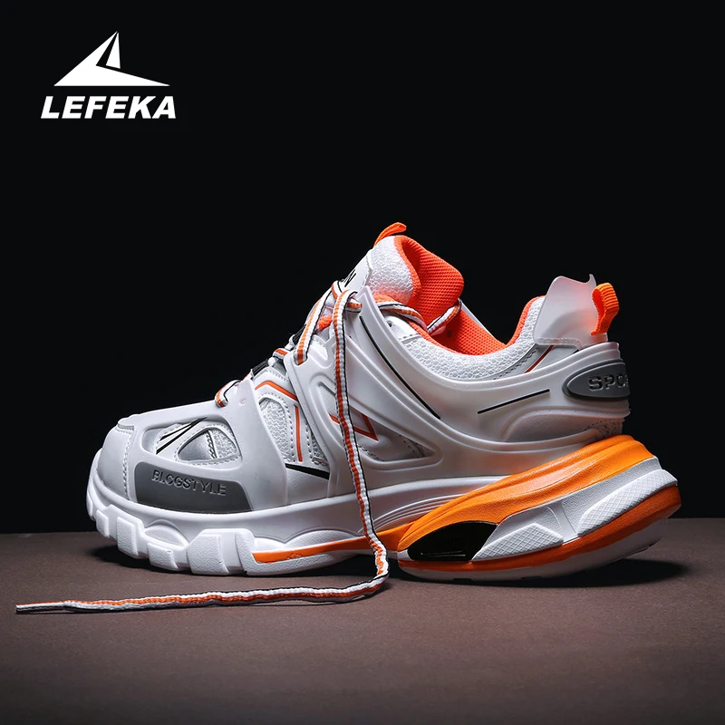 

LEFEKA Men Casual Shoes 2019 Spring Breathable Comfortable Web Celebrity Clunky Dad Sneakers Outdoor Walking Sport Running Shoes