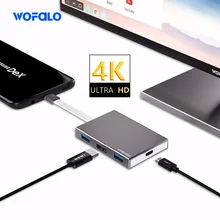 3port Usb Type C to HDMI Adapter laptop Switch dock desktop dex Station Wofalo HUB 4K for Nintendo Samsung Galaxy Note 8 S8 plus