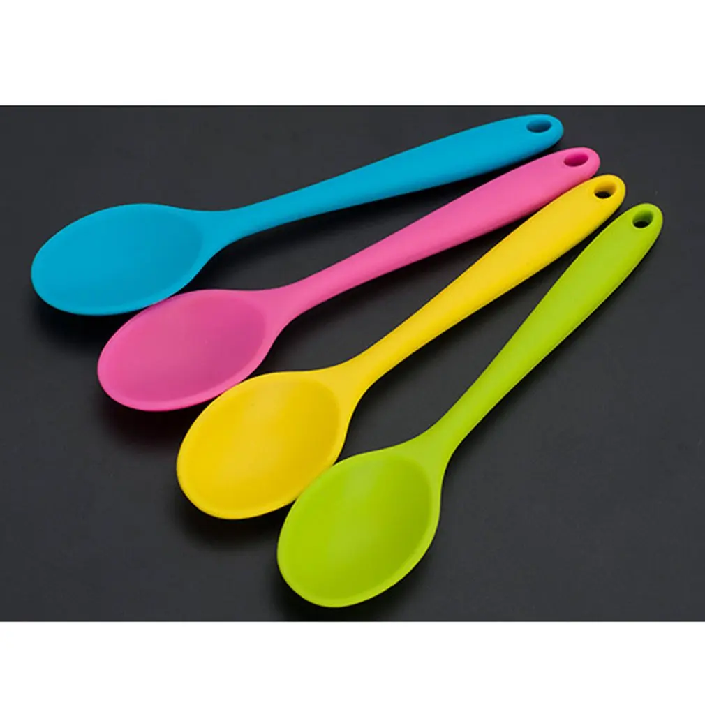 

Creative Silicone Mini Spoon High Temperature Silicone Spoon Durable and Practical Soup Spoon Kitchen Accessories
