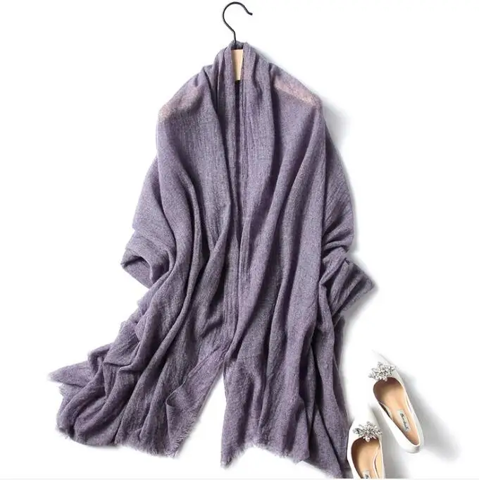 

Naizaiga 100% cashmere solid thicken winter warm women scarf long big size luxury shawl , DX43