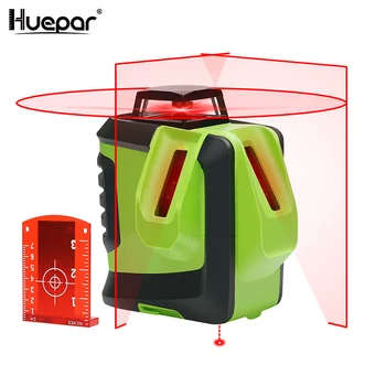 

Huepar Red Beam Cross Laser Level-360-Degree Horizontal Two Vertical Lines Plus Plumb Point Self-Leveling Alignment Multi Line