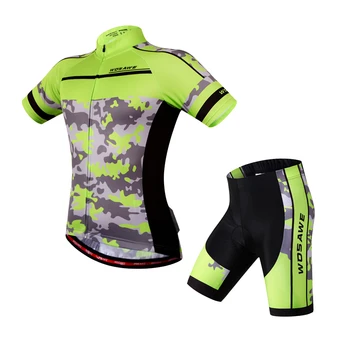 

WOSAWE Camouflage Clothing Cycling Jersey Short Ropa De Ciclismo Maillot Cycling Clothes Set Bike Wear Gel Pad Breathable