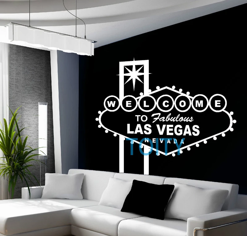 LAS VEGAS WALL ART ROOM STICKER DECAL VINYL TRANSFER SIN CITY NEVADA