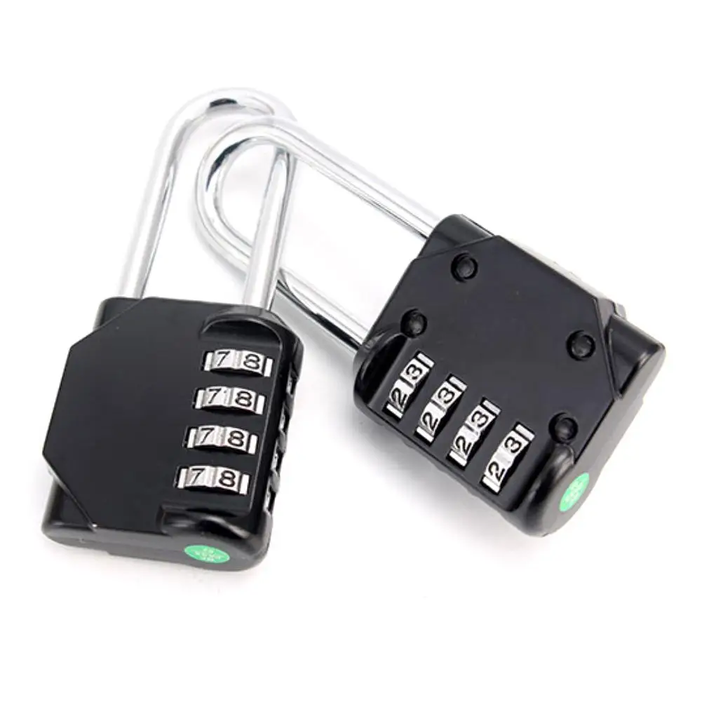 

40# 4 Digit Long Shackle Password Combination Padlock Suitcase Luggage Shed Gym School Locker Padlock
