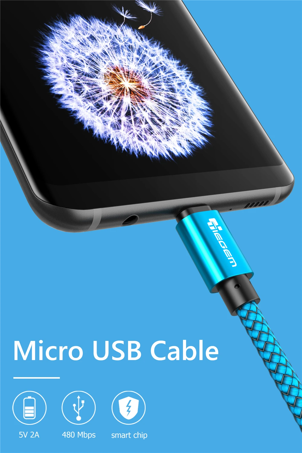 Micro USB кабель 2А 1 м Быстрая зарядка нейлон USB синхронизация данных мобильный телефон Android адаптер зарядное устройство кабель для samsung sony htc LG кабель