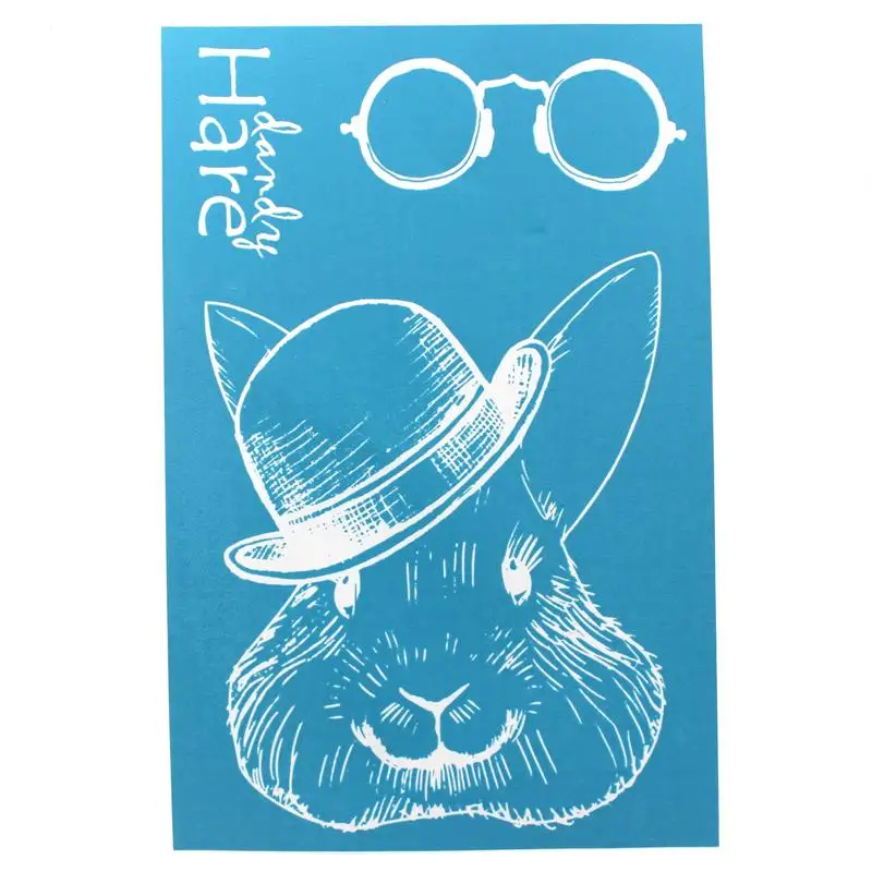 

KSCRAFT Lovely Rabbit Self-Adhesive Stencils Printing Art Mesh Designs for DIY Card Making Home Decoration Crafts