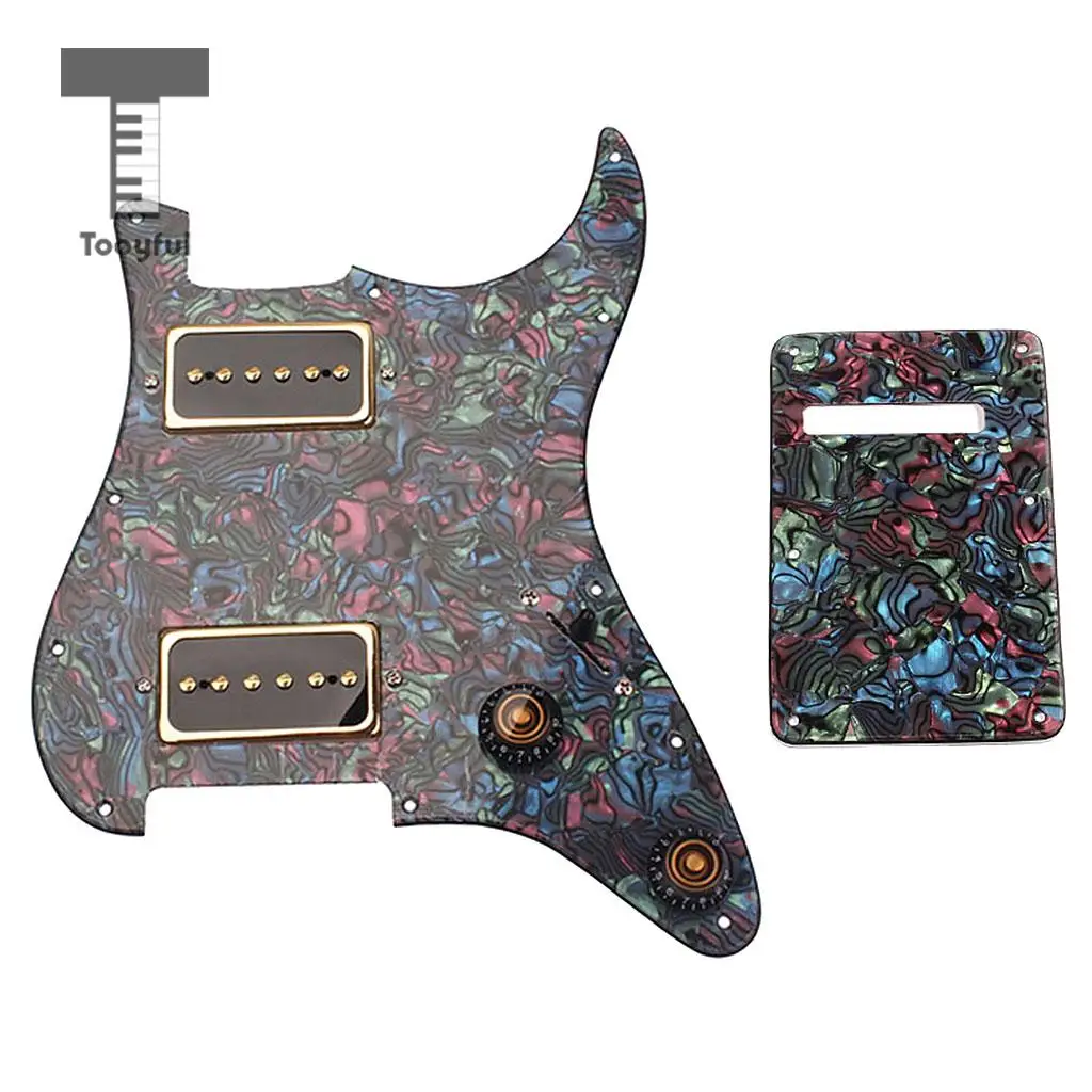 Tooyful 3PLY Loaded Pickguard HH01+Back Cover for Single Pickup ST Electric Guitar Tooyful 3PLY Loaded Pickguard HH01+Back Cover for Single Pickup ST Electric Guitar