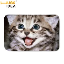 HUGSIDEA 3D принтом кота пол колодки Коврики S фланель Ковры S двери Коврики S для Гостиная Украшения для кухни коврики против нескользящие мягкие Ковры Коврики