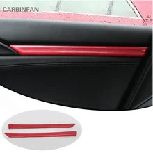 Для Honda Civic карбоновое волокно внутри окна планки двери внутренний край наклейка планки панель полосы крышка 2 шт./компл. C732