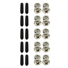 5 комплектов Регулируемая сталь ПВХ запасная скоростная Скакалка винты Скакалка кабель Шнур Конец противоударный колпачок компоненты тренажеры