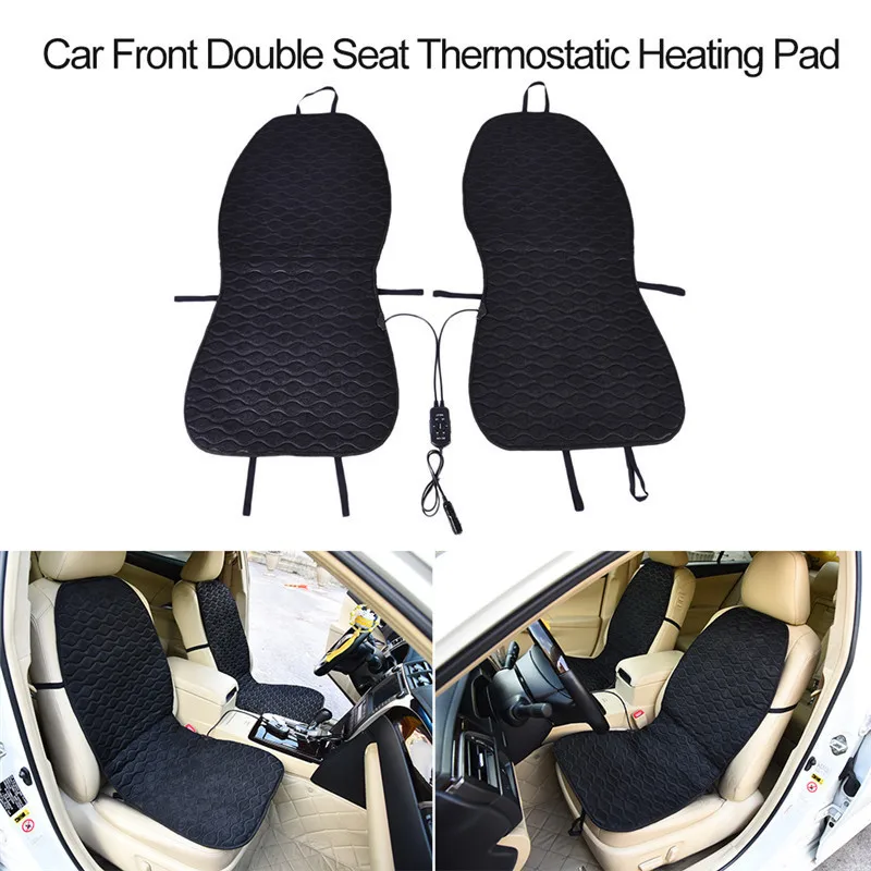 12V Car Double Front Seat Thermostatic Heating Pad Heating Cushion